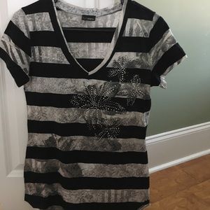Daytrip black striped shirt